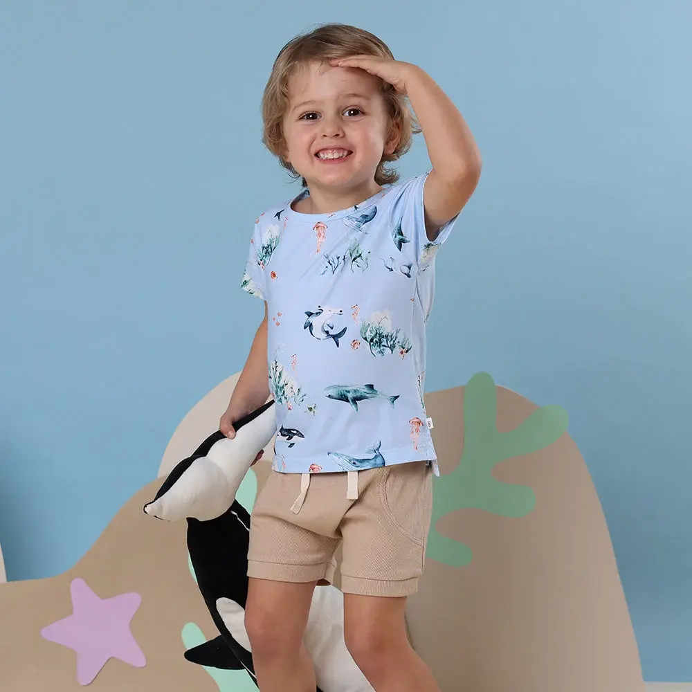 Snuggle Hunny Kids Snuggle Hunny Blue Ocean Organic T-Shirt