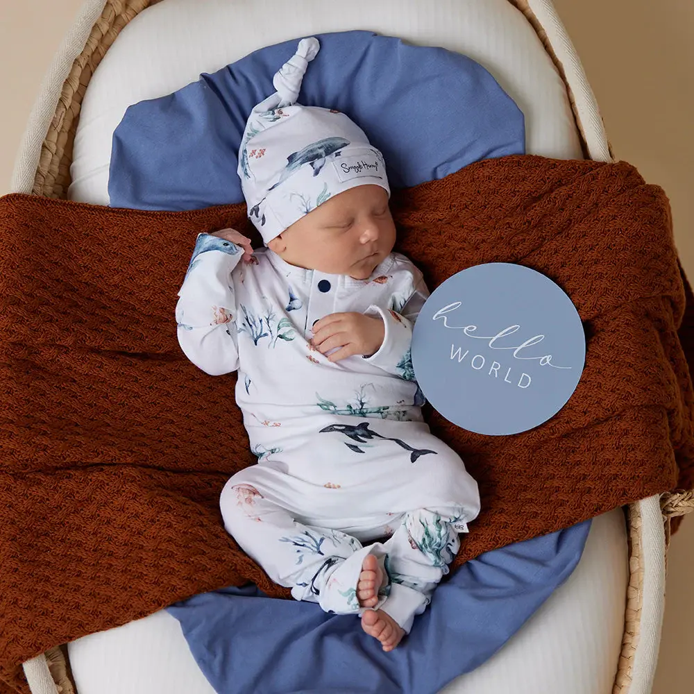 Snuggle Hunny Kids Snuggle Hunny Ocean Organic Growsuit