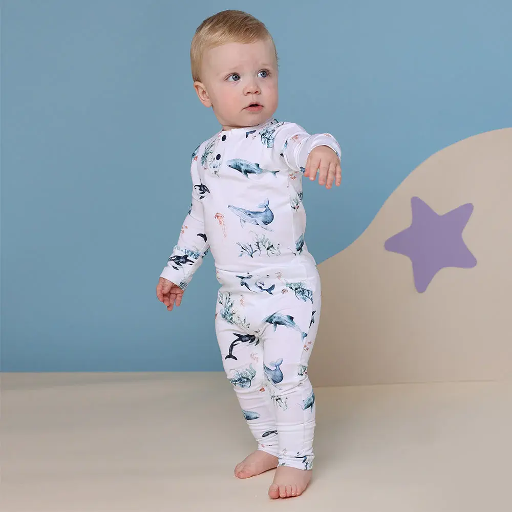 Snuggle Hunny Kids Snuggle Hunny Ocean Organic Growsuit