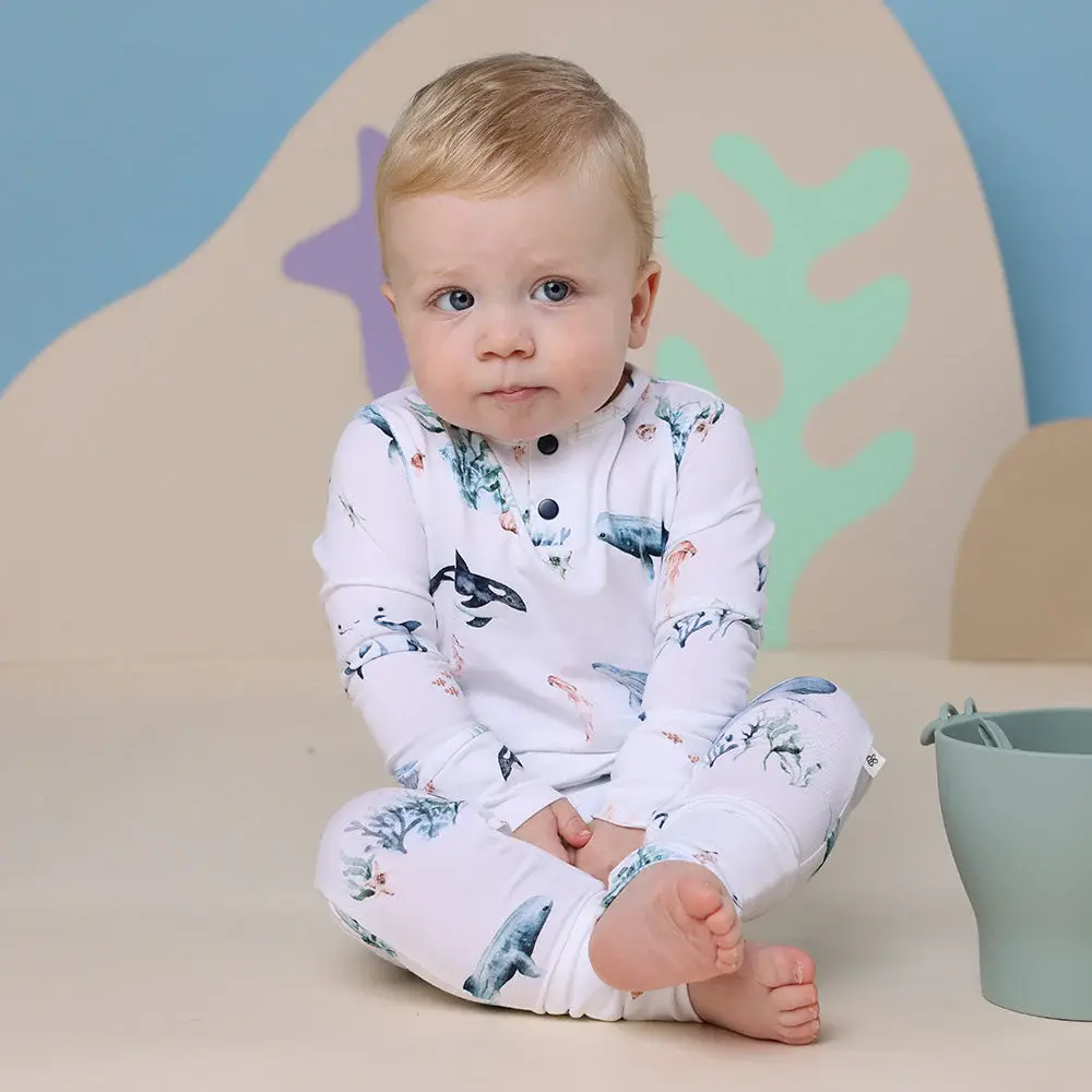 Snuggle Hunny Kids Snuggle Hunny Ocean Organic Growsuit