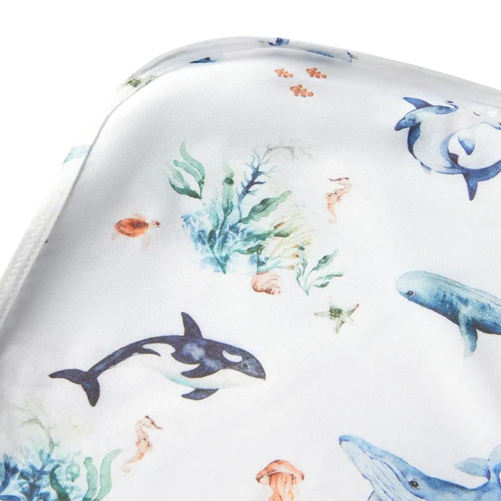 Snuggle Hunny Kids Snuggle Hunny Ocean Organic Jersey Wrap & Beanie Set