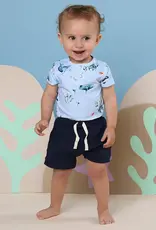 Snuggle Hunny Kids Snuggle Hunny Blue Ocean Short Sleeve Organic Bodysuit