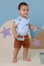 Snuggle Hunny Kids Snuggle Hunny Blue Ocean Short Sleeve Organic Bodysuit