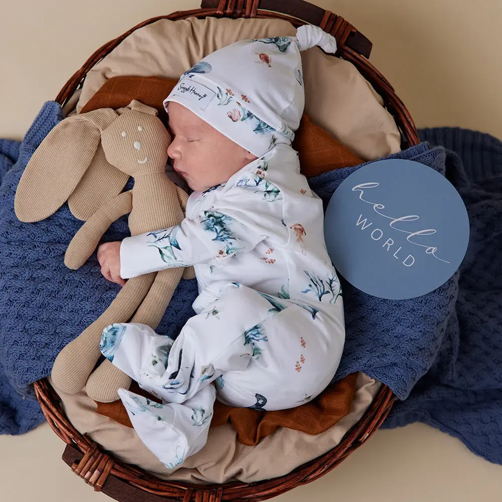 Snuggle Hunny Kids Snuggle Hunny Ocean Organic Snuggle Sleepsuit Zip Footie