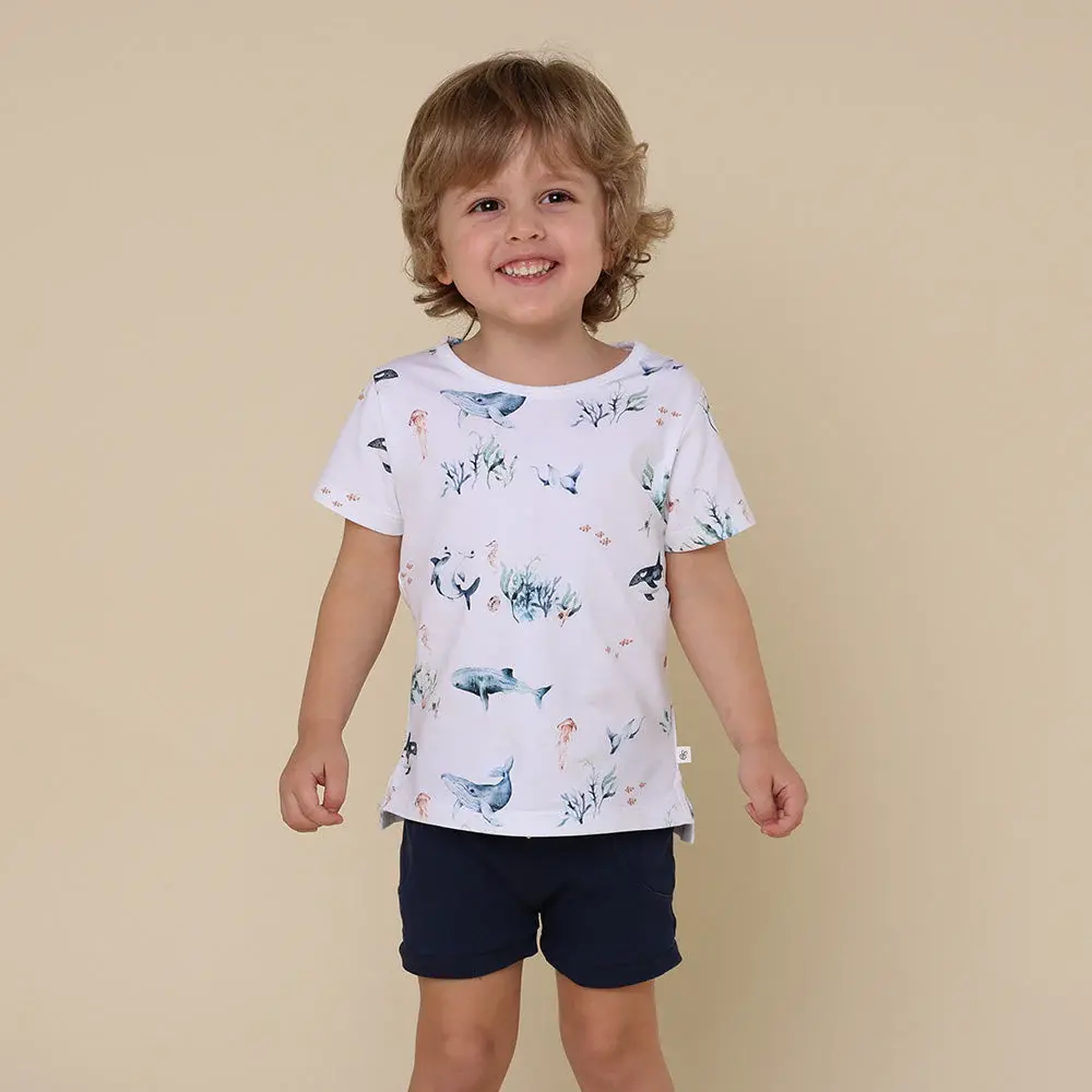 Snuggle Hunny Kids Snuggle Hunny Ocean Organic T-Shirt