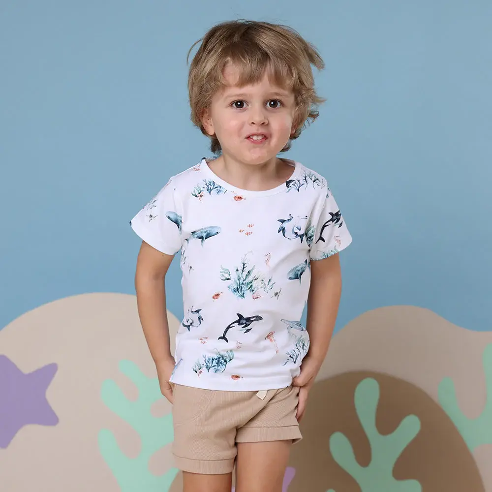 Snuggle Hunny Kids Snuggle Hunny Ocean Organic T-Shirt
