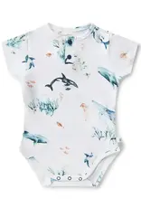 Snuggle Hunny Kids Snuggle Hunny Ocean Short Sleeve Organic Bodysuit