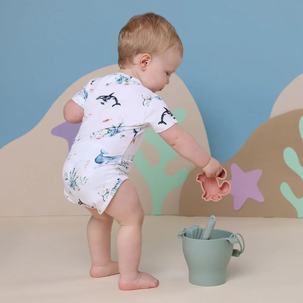 Snuggle Hunny Kids Snuggle Hunny Ocean Short Sleeve Organic Bodysuit