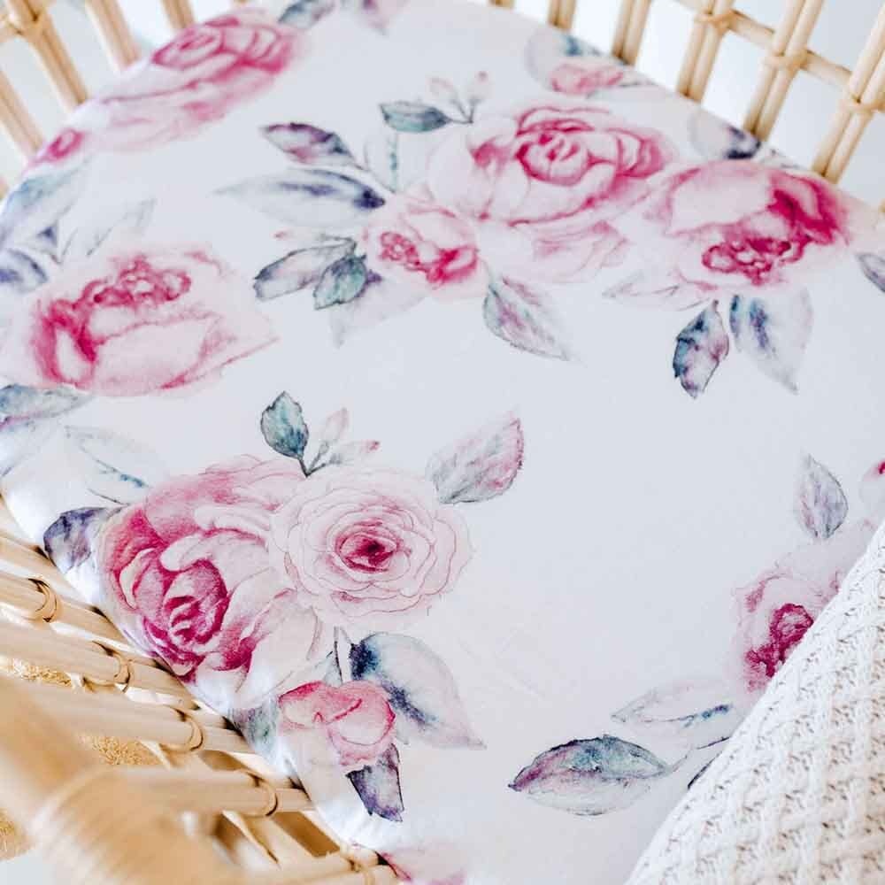 Snuggle Hunny Kids Snuggle Hunny Bassinet Sheet / Change Pad Cover - Lilac Skies