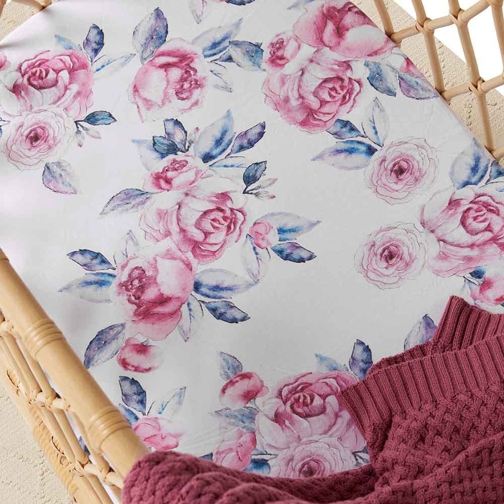 Snuggle Hunny Kids Snuggle Hunny Bassinet Sheet / Change Pad Cover - Lilac Skies