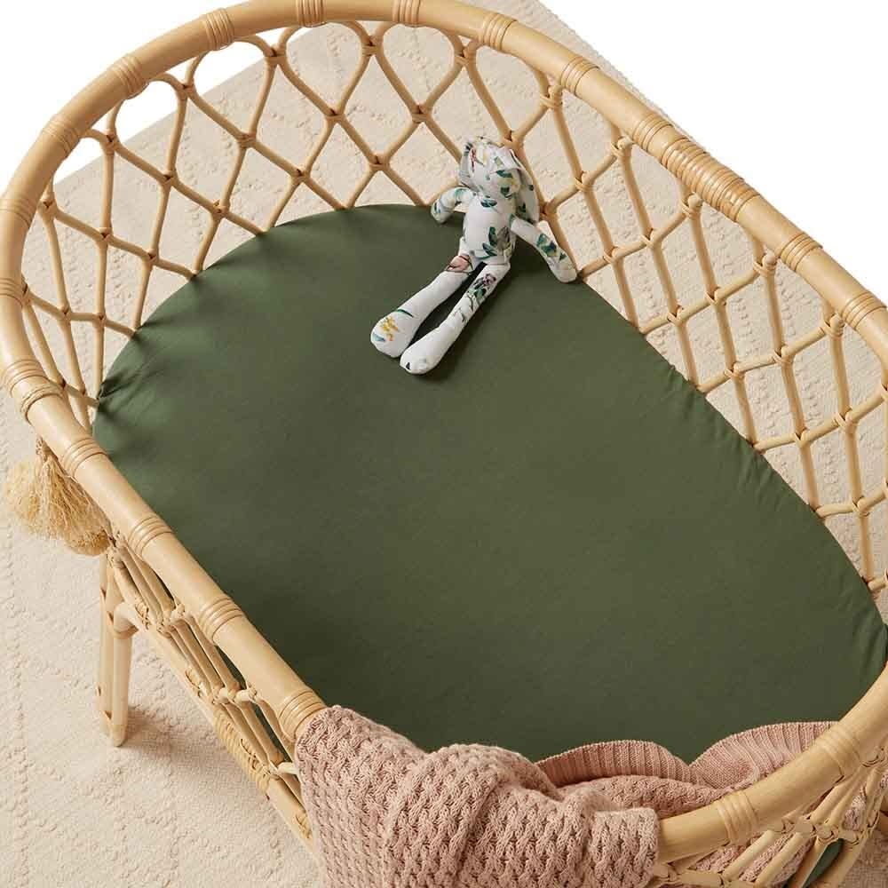 Snuggle Hunny Kids Snuggle Hunny Bassinet Sheet / Change Pad Cover - Olive