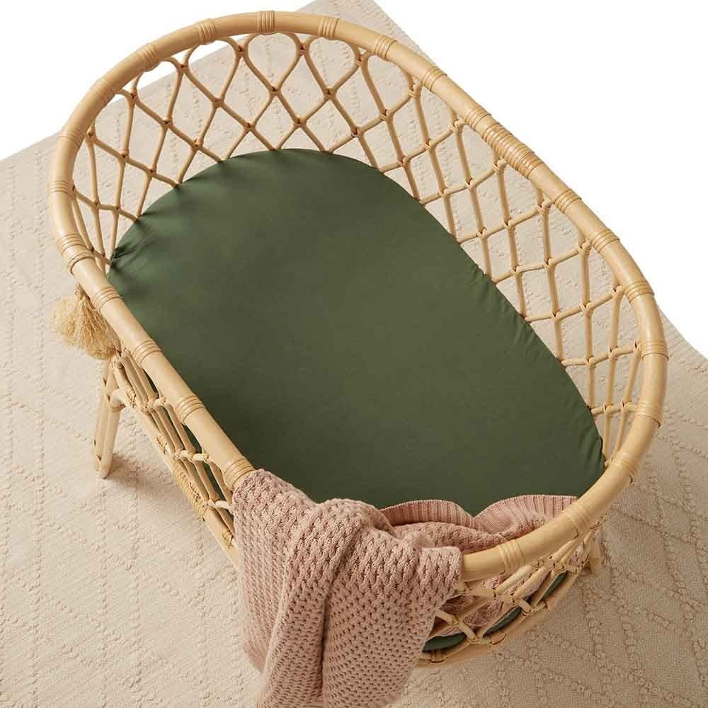 Snuggle Hunny Kids Snuggle Hunny Bassinet Sheet / Change Pad Cover - Olive