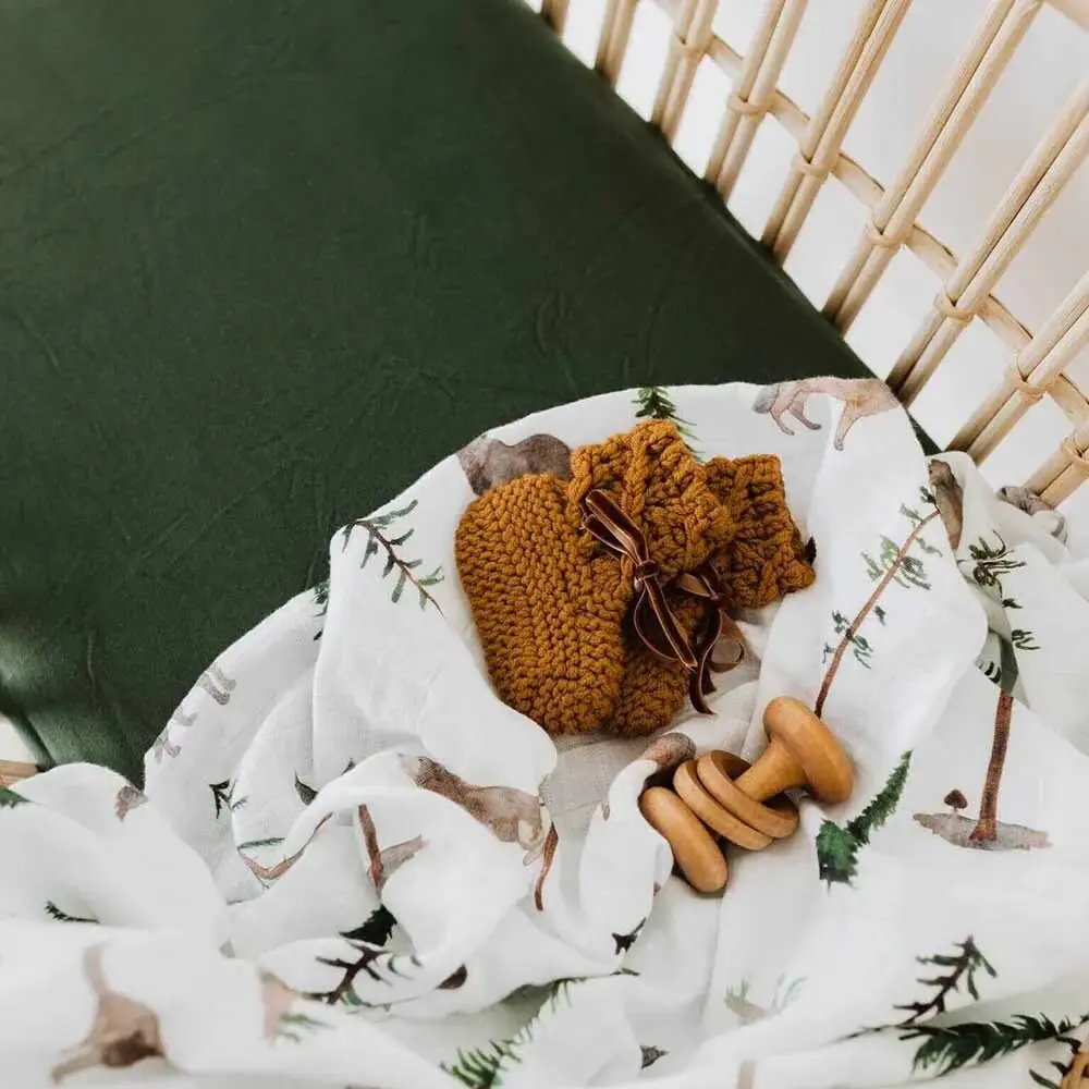 Snuggle Hunny Kids Snuggle Hunny Bassinet Sheet / Change Pad Cover - Olive