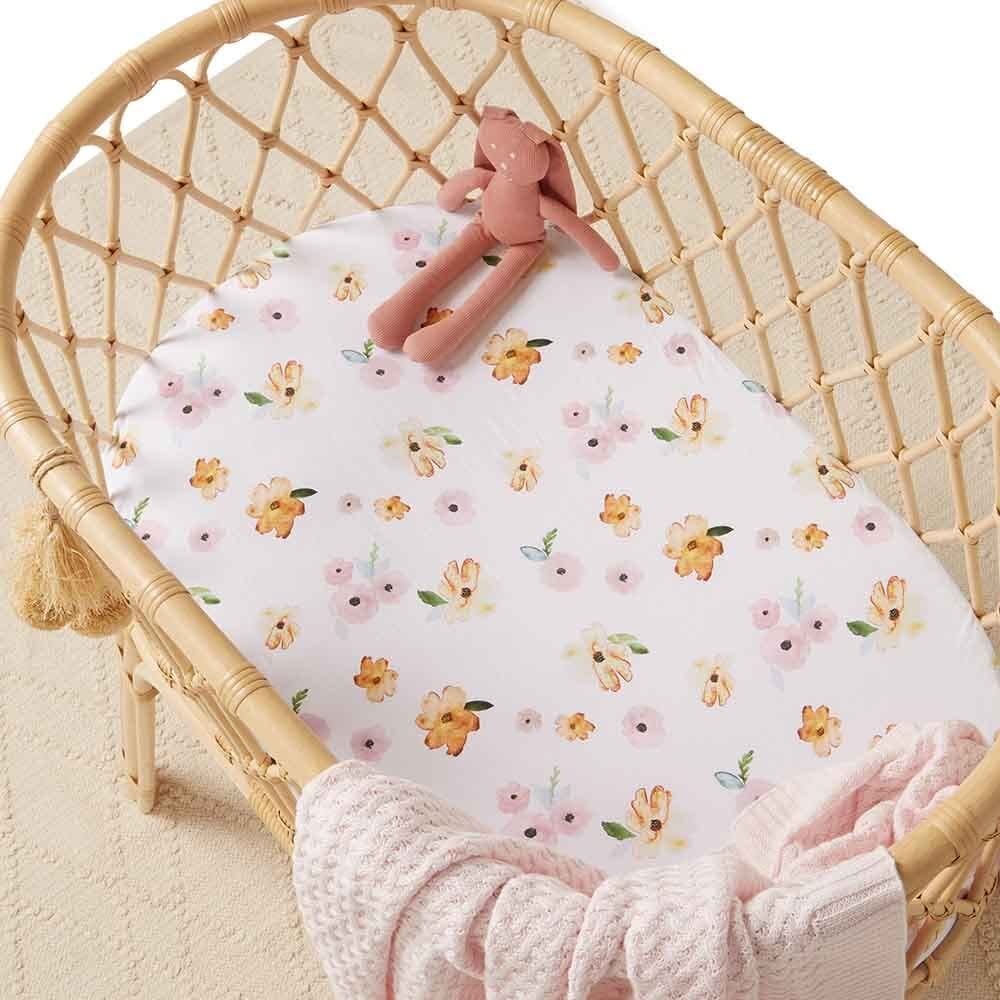 Snuggle Hunny Kids Snuggle Hunny Bassinet Sheet / Change Pad Cover - Poppy