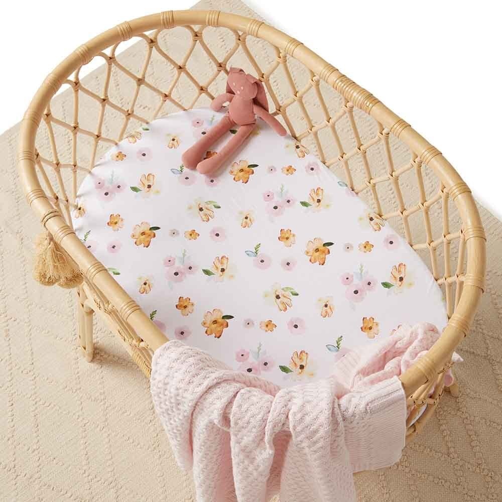 Snuggle Hunny Kids Snuggle Hunny Bassinet Sheet / Change Pad Cover - Poppy