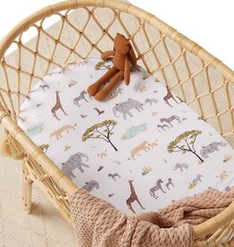 Snuggle Hunny Kids Snuggle Hunny Bassinet Sheet / Change Pad Cover - Safari