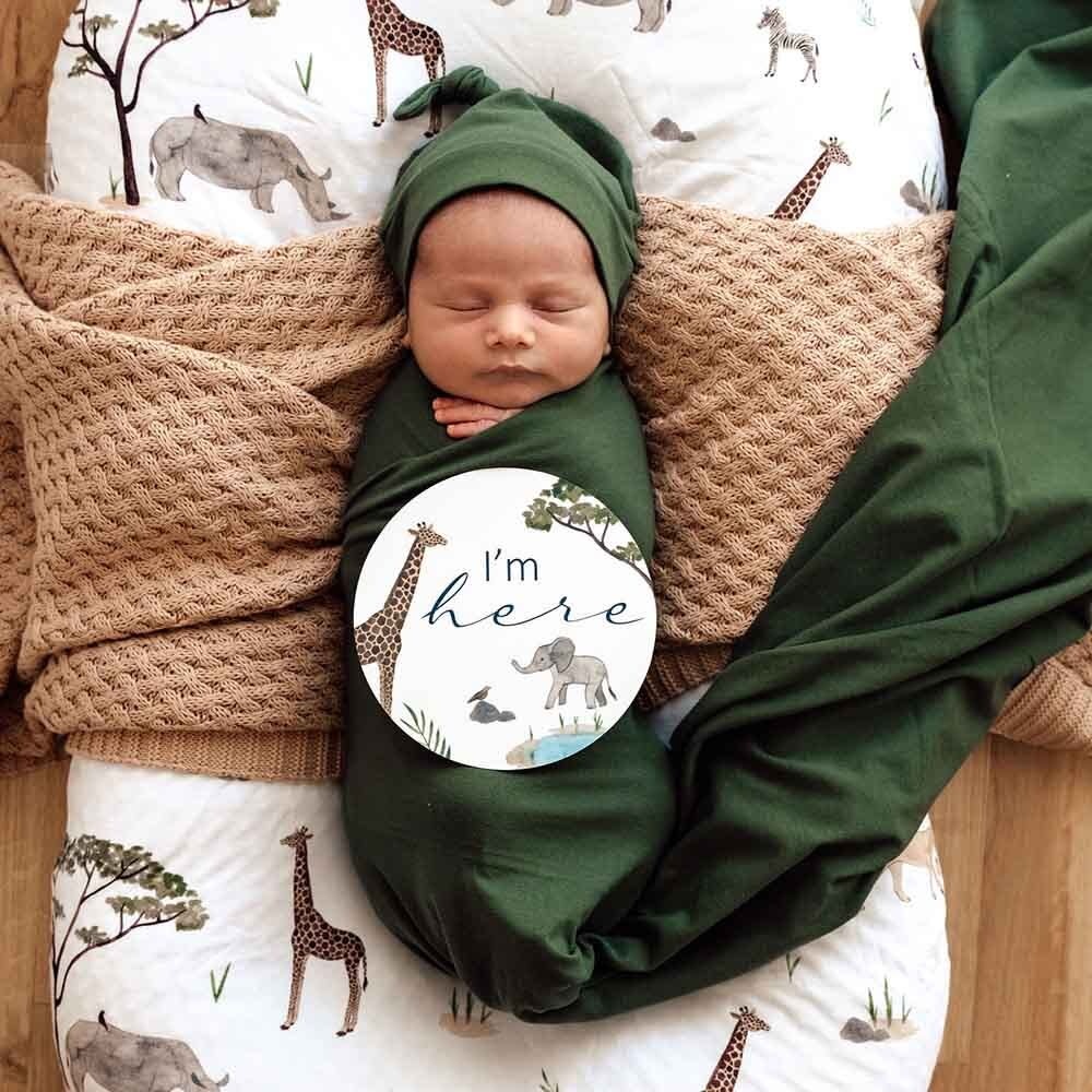 Snuggle Hunny Kids Snuggle Hunny Bassinet Sheet / Change Pad Cover - Safari