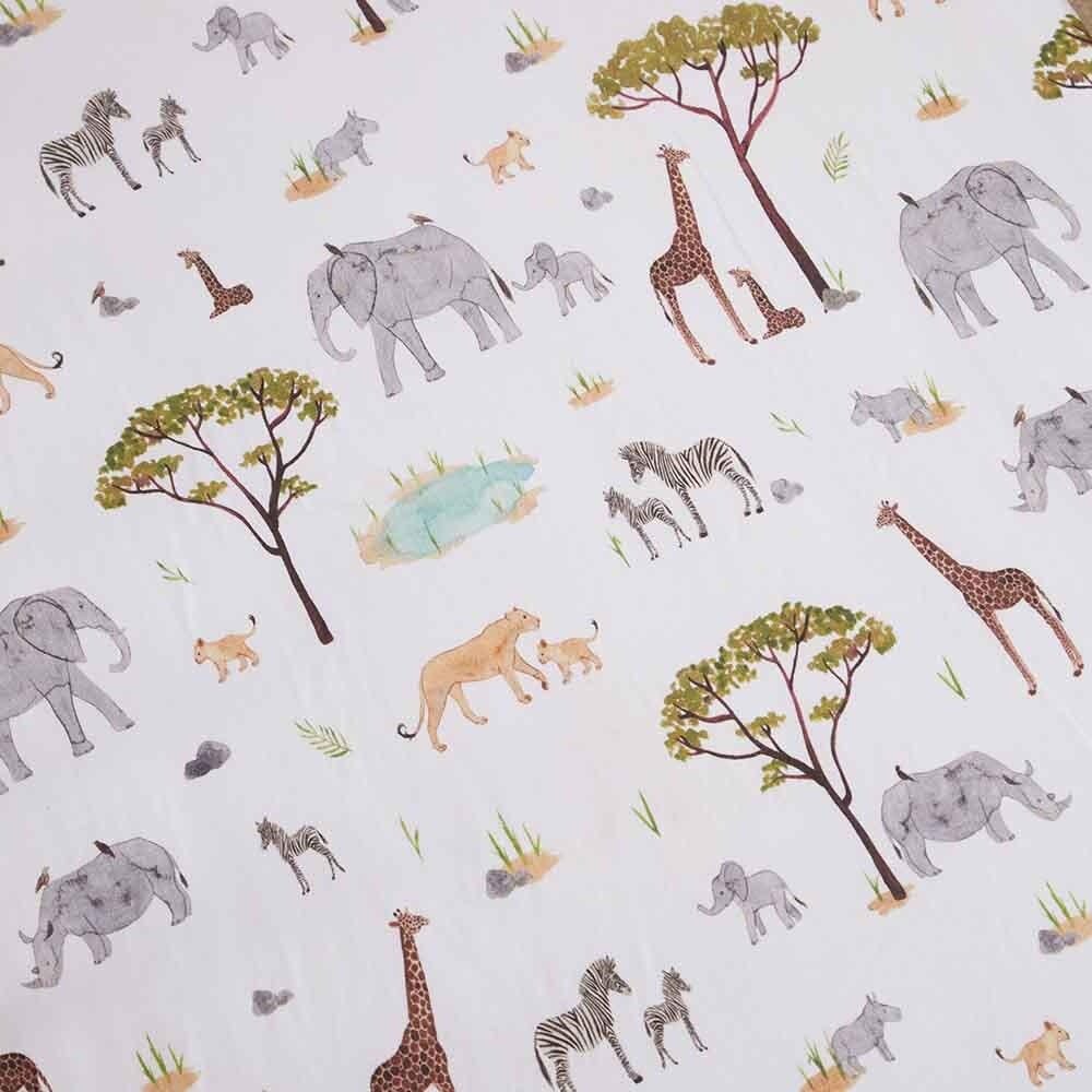 Snuggle Hunny Kids Snuggle Hunny Bassinet Sheet / Change Pad Cover - Safari