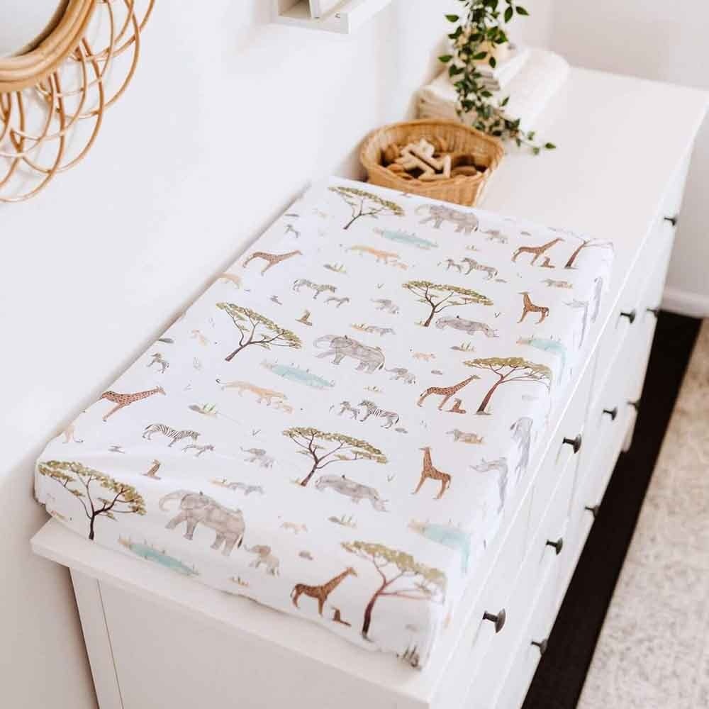 Snuggle Hunny Kids Snuggle Hunny Bassinet Sheet / Change Pad Cover - Safari