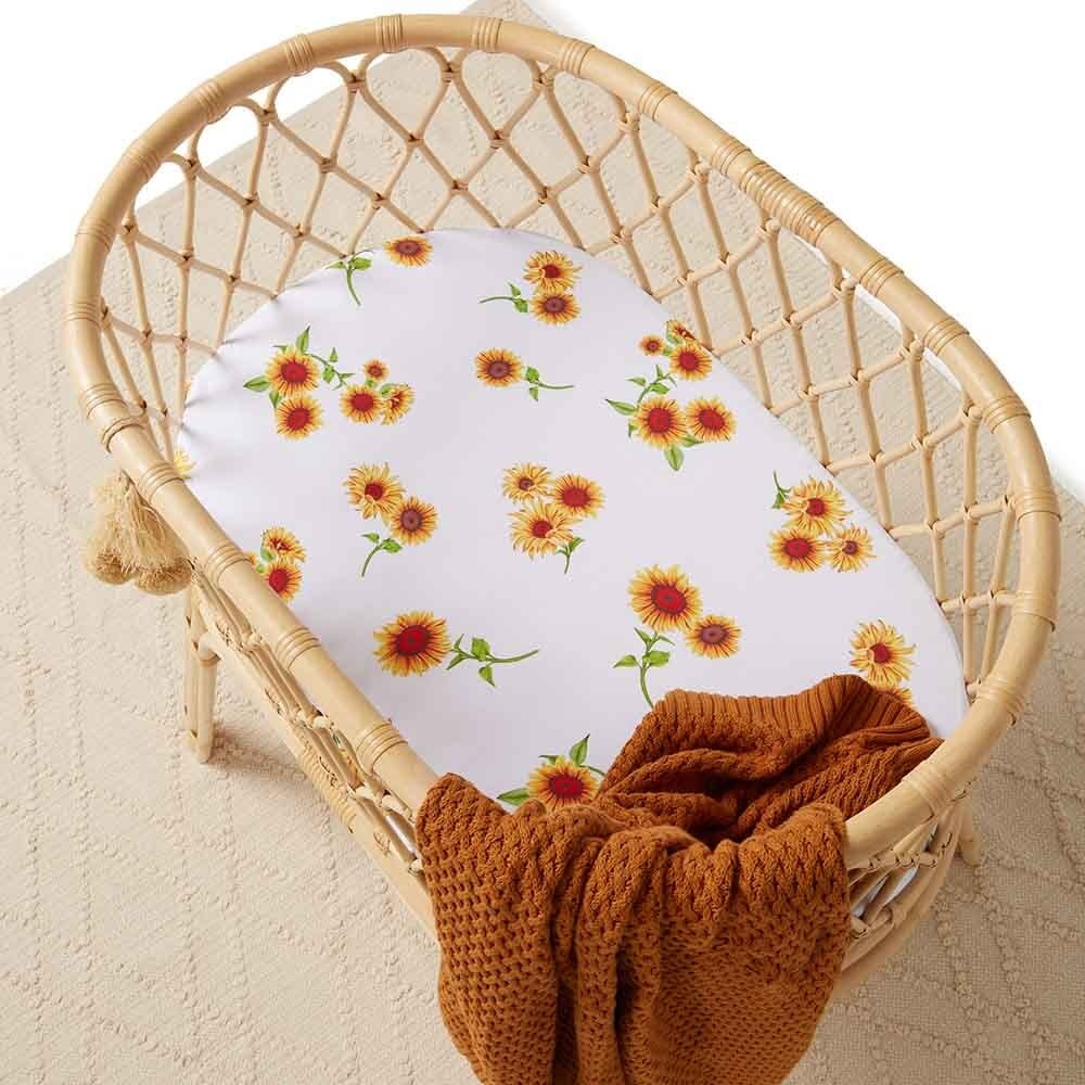 Snuggle Hunny Kids Snuggle Hunny Bassinet Sheet / Change Pad Cover - Sunflower