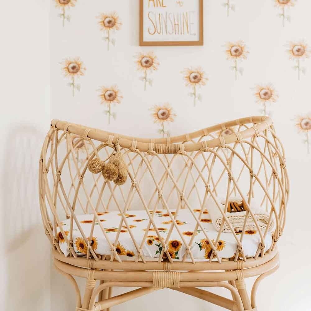 Snuggle Hunny Kids Snuggle Hunny Bassinet Sheet / Change Pad Cover - Sunflower