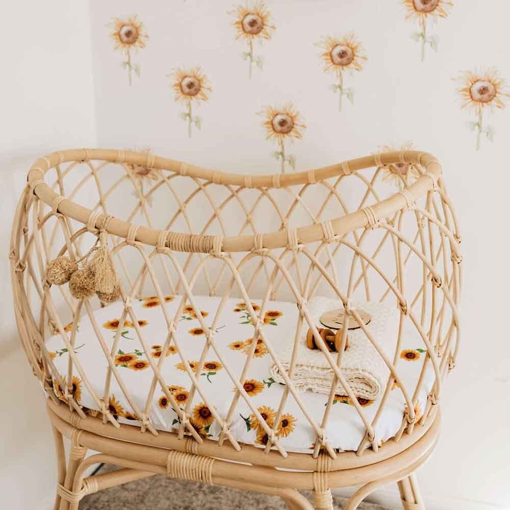 Snuggle Hunny Kids Snuggle Hunny Bassinet Sheet / Change Pad Cover - Sunflower