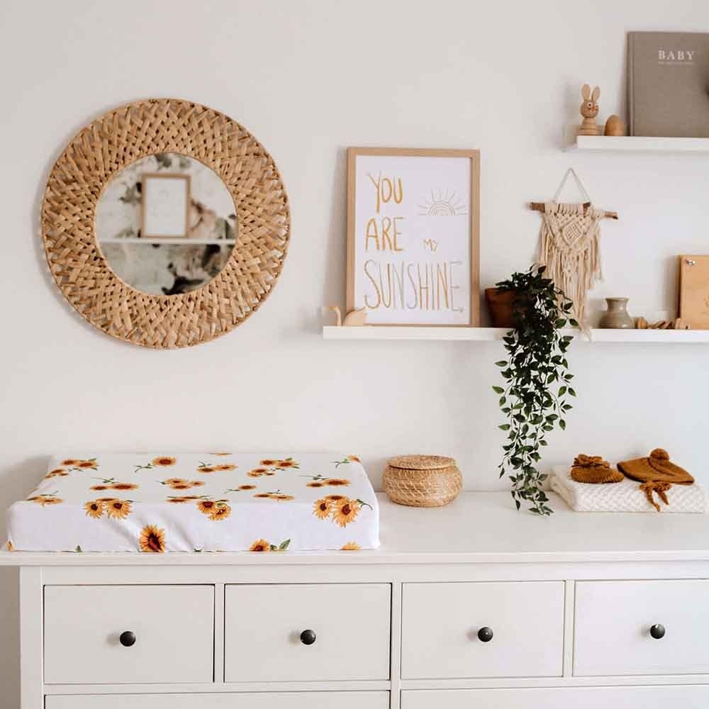 Snuggle Hunny Kids Snuggle Hunny Bassinet Sheet / Change Pad Cover - Sunflower