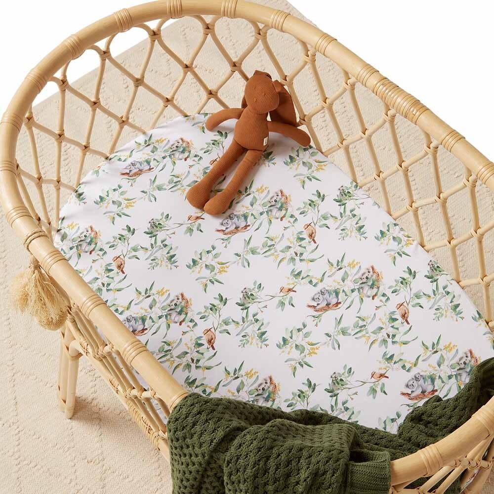 Snuggle Hunny Kids Snuggle Hunny Bassinet Sheet / Change Pad Cover - Eucalypt
