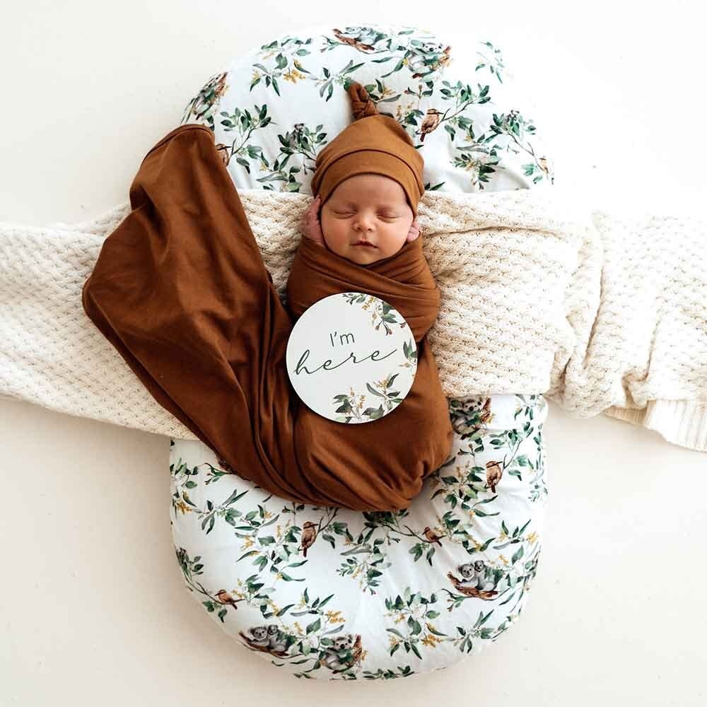 Snuggle Hunny Kids Snuggle Hunny Bassinet Sheet / Change Pad Cover - Eucalypt