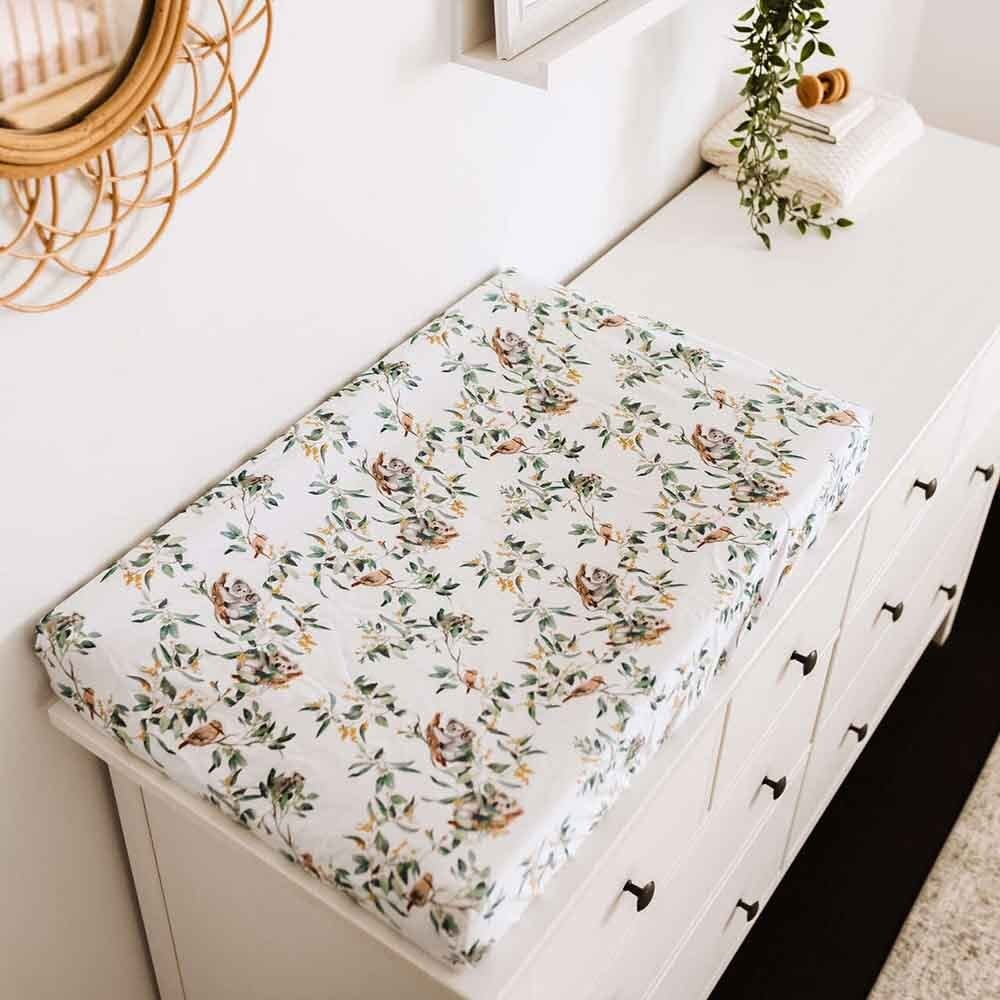 Snuggle Hunny Kids Snuggle Hunny Bassinet Sheet / Change Pad Cover - Eucalypt