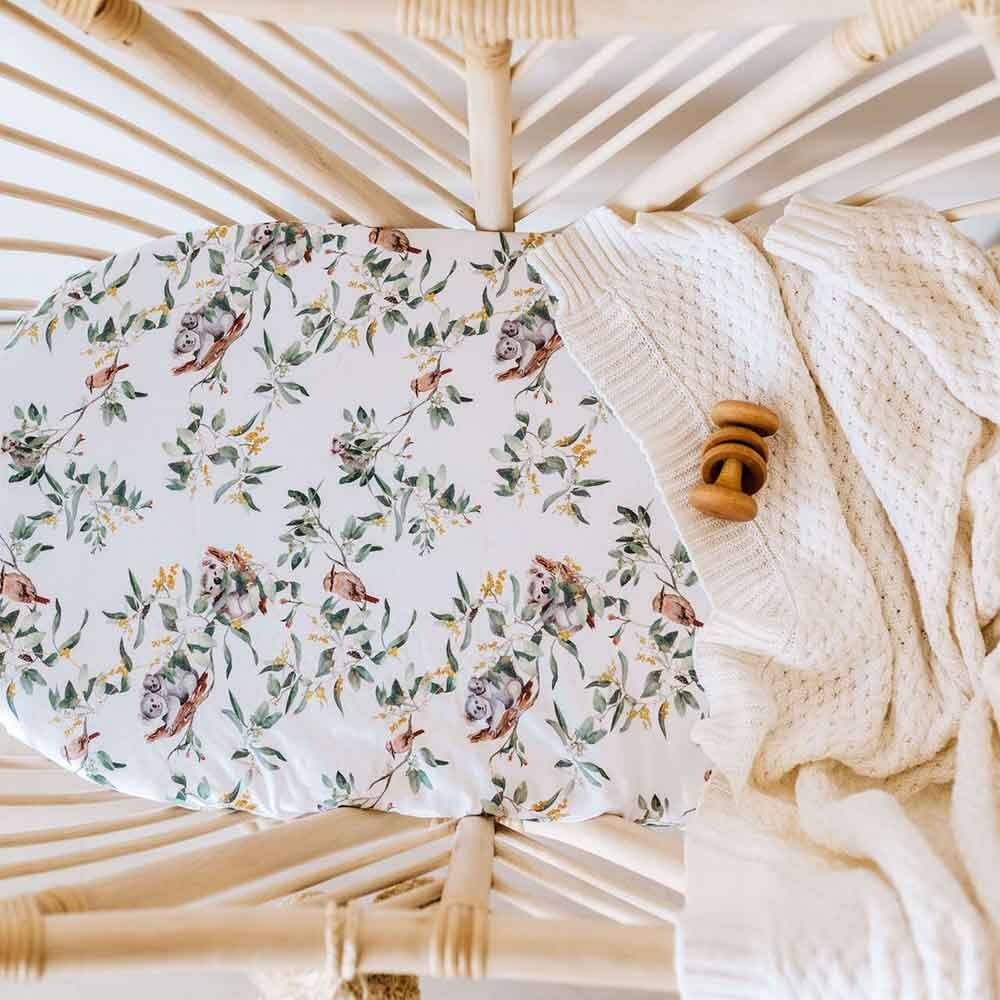Snuggle Hunny Kids Snuggle Hunny Bassinet Sheet / Change Pad Cover - Eucalypt