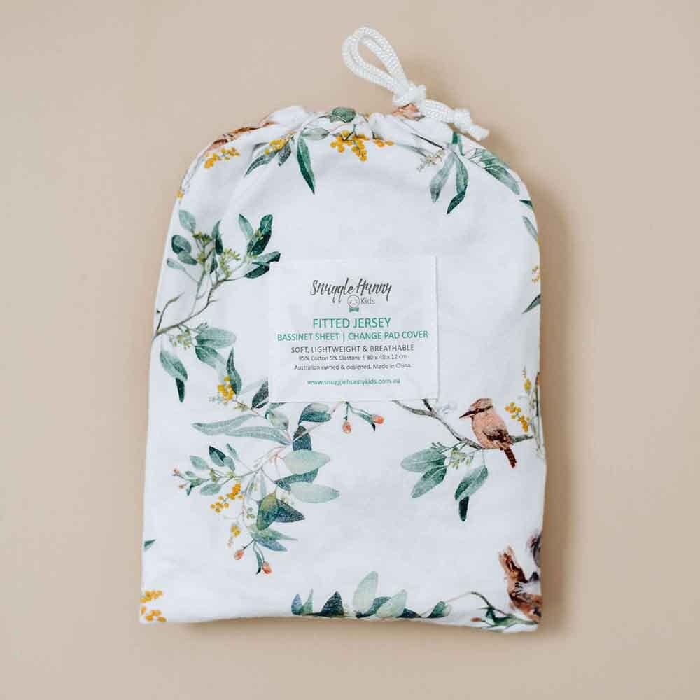 Snuggle Hunny Kids Snuggle Hunny Bassinet Sheet / Change Pad Cover - Eucalypt