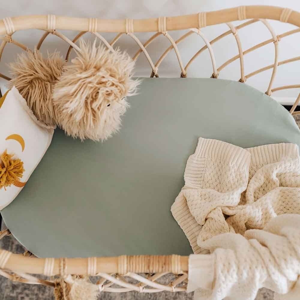 Snuggle Hunny Kids Snuggle Hunny Bassinet Sheet / Change Pad Cover - Sage