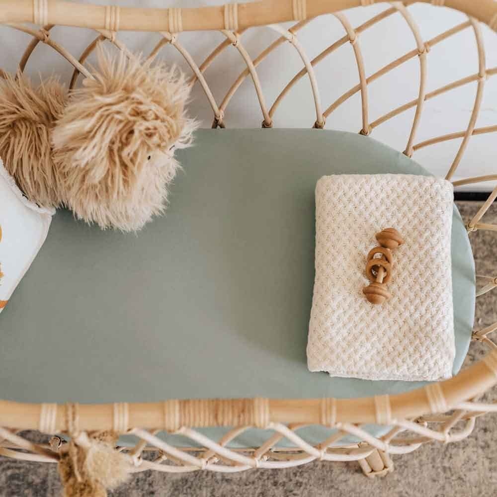 Snuggle Hunny Kids Snuggle Hunny Bassinet Sheet / Change Pad Cover - Sage