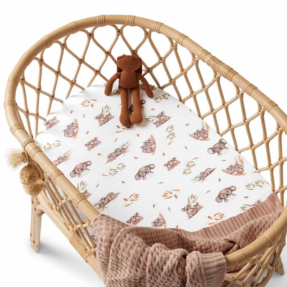 Snuggle Hunny Kids Snuggle Hunny Bassinet Sheet / Change Pad Cover - Koala