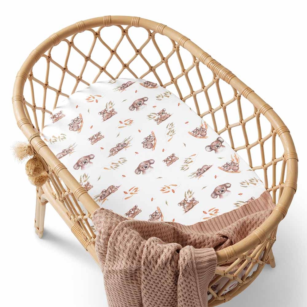 Snuggle Hunny Kids Snuggle Hunny Bassinet Sheet / Change Pad Cover - Koala