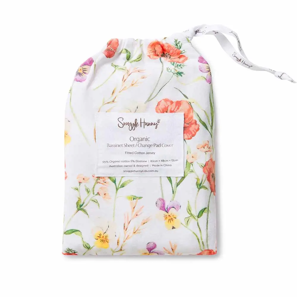 Snuggle Hunny Kids Snuggle Hunny Bassinet Sheet / Change Pad Cover - Meadow