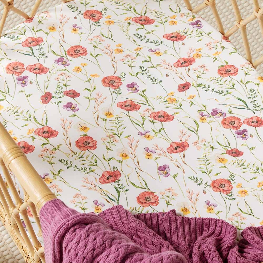 Snuggle Hunny Kids Snuggle Hunny Bassinet Sheet / Change Pad Cover - Meadow