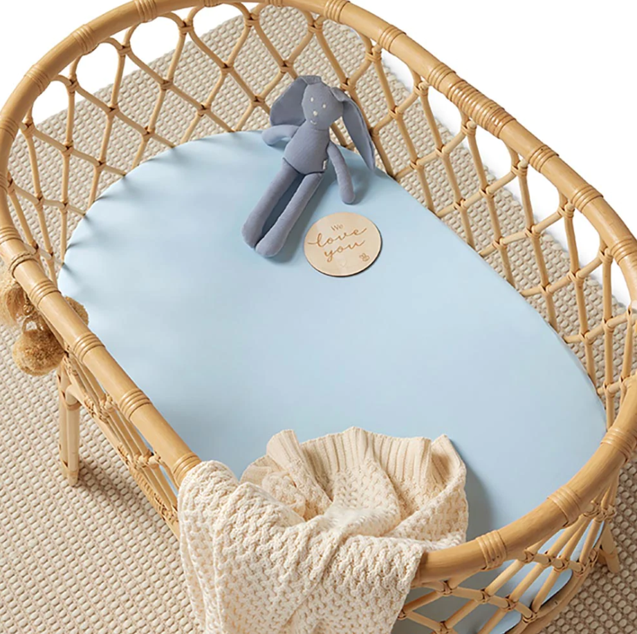 Snuggle Hunny Kids Snuggle Hunny Organic Bassinet Sheet / Change Pad Cover Baby Blue