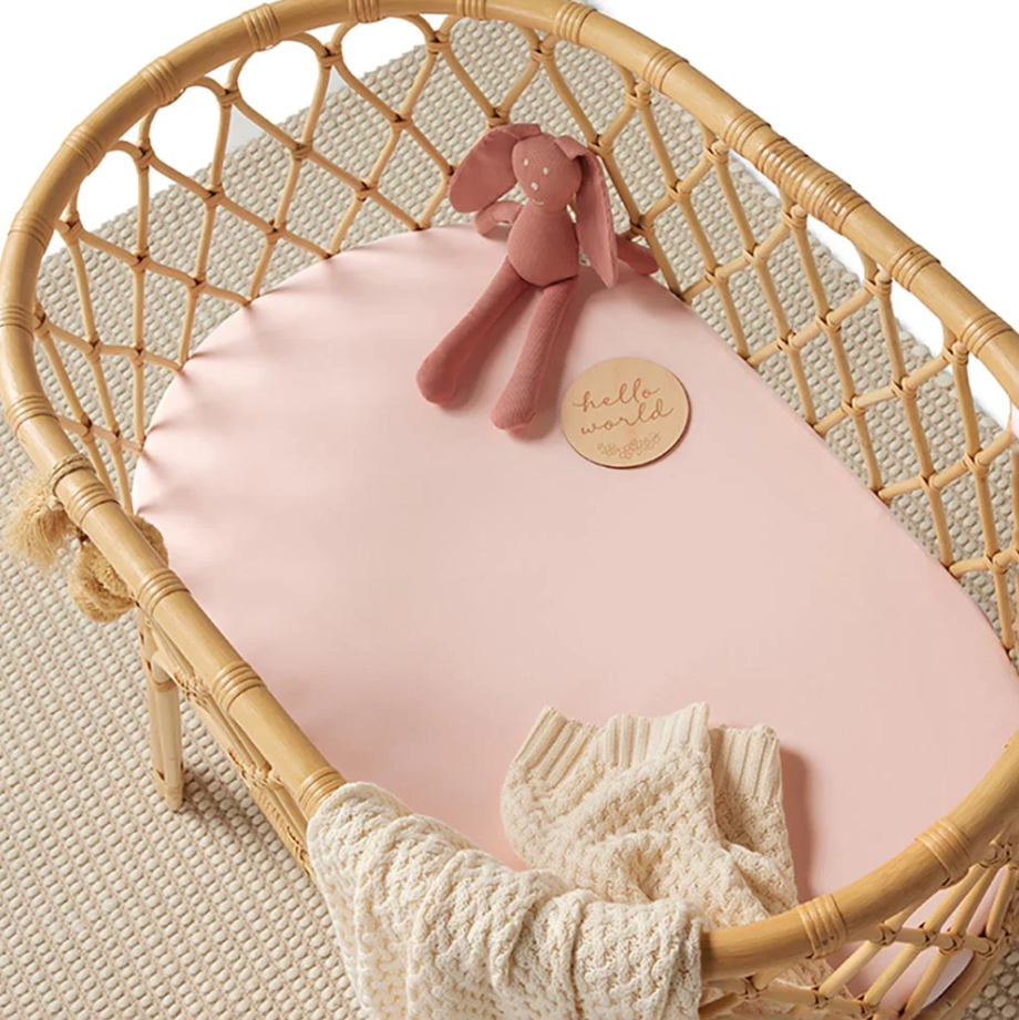 Snuggle Hunny Kids Snuggle Hunny Organic Bassinet Sheet / Change Pad Cover Baby Pink
