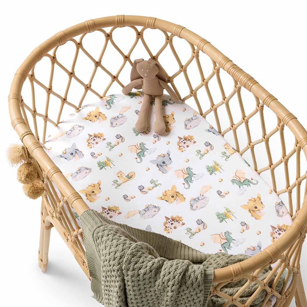 Snuggle Hunny Kids Snuggle Hunny Organic Bassinet Sheet / Change Pad Cover Dragon