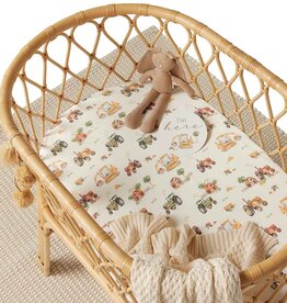 Snuggle Hunny Kids Snuggle Hunny Organic Bassinet Sheet / Change Pad Cover Diggers & Tractors