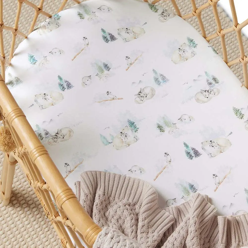 Snuggle Hunny Kids Snuggle Hunny Organic Bassinet Sheet / Change Pad Cover Arctic