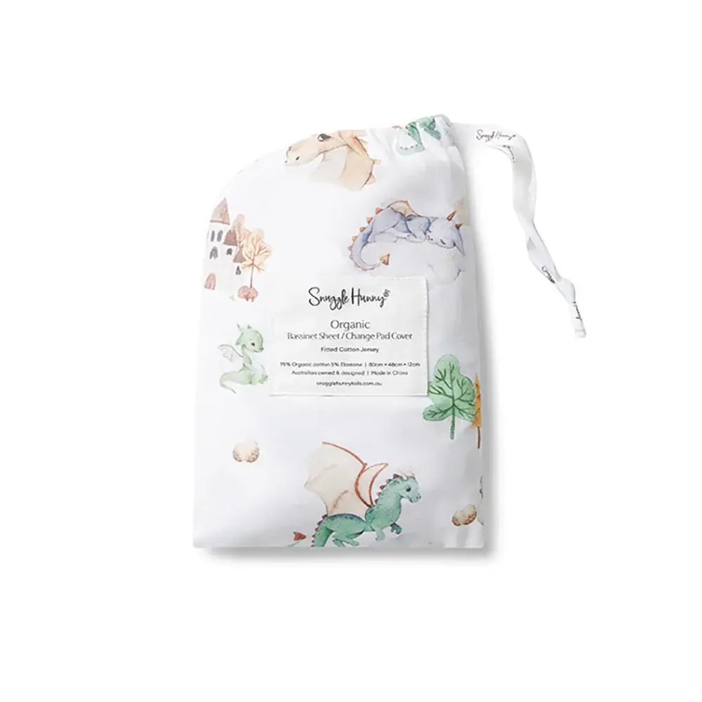 Snuggle Hunny Kids Snuggle Hunny Organic Bassinet Sheet / Change Pad Cover Dragon