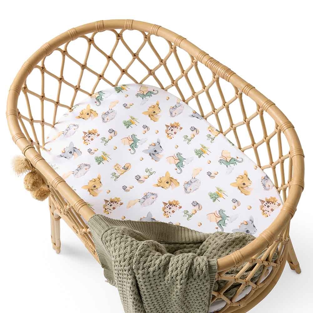 Snuggle Hunny Kids Snuggle Hunny Organic Bassinet Sheet / Change Pad Cover Dragon