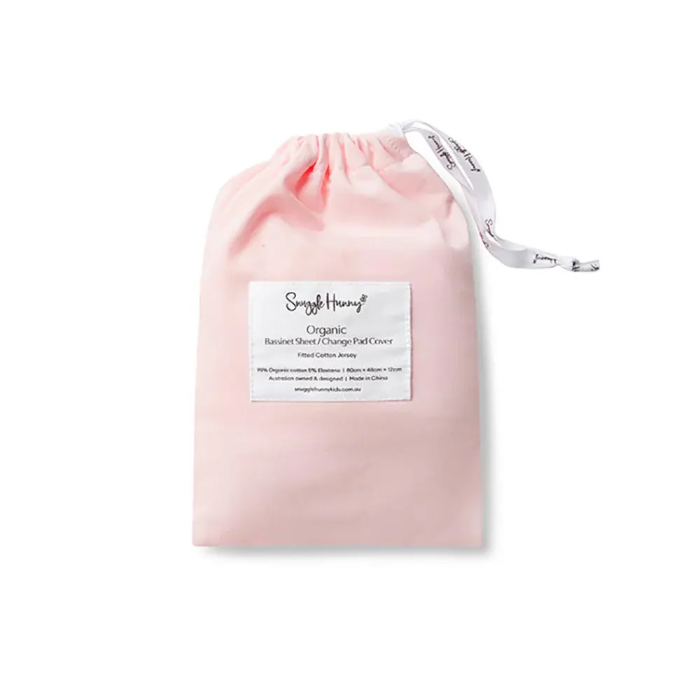 Snuggle Hunny Kids Snuggle Hunny Organic Bassinet Sheet / Change Pad Cover Baby Pink