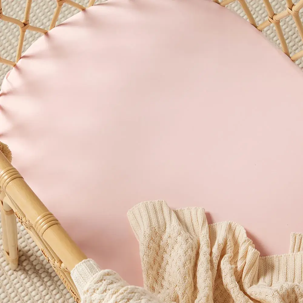 Snuggle Hunny Kids Snuggle Hunny Organic Bassinet Sheet / Change Pad Cover Baby Pink