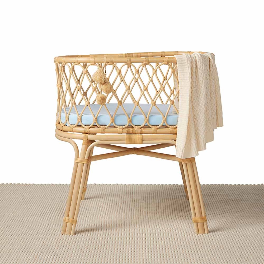 Snuggle Hunny Kids Snuggle Hunny Organic Bassinet Sheet / Change Pad Cover Baby Blue