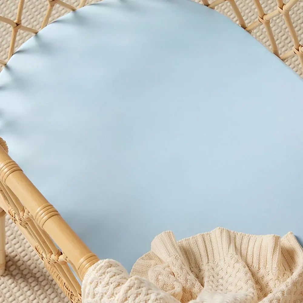 Snuggle Hunny Kids Snuggle Hunny Organic Bassinet Sheet / Change Pad Cover Baby Blue