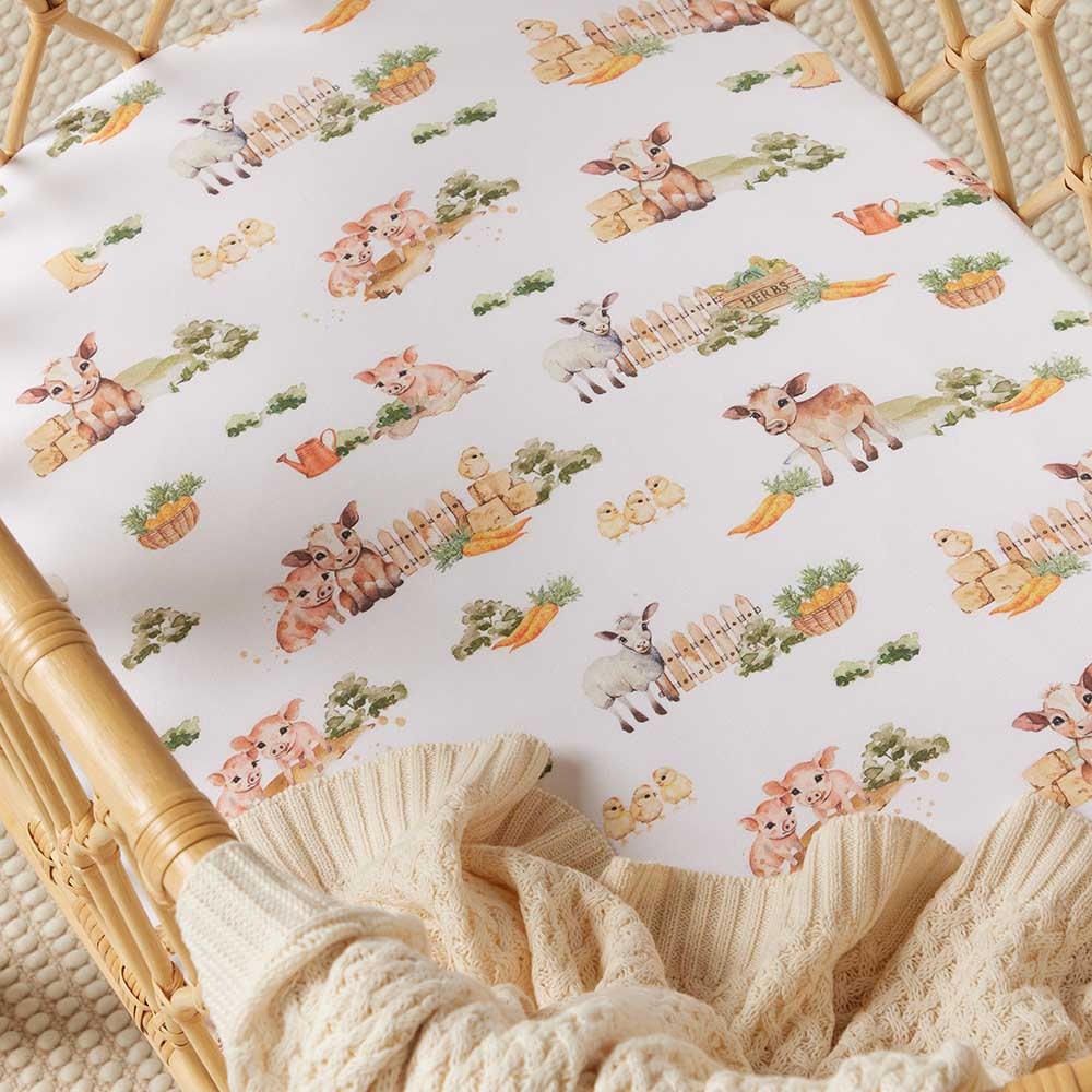 Snuggle Hunny Kids Snuggle Hunny Organic Bassinet Sheet / Change Pad Cover Farm